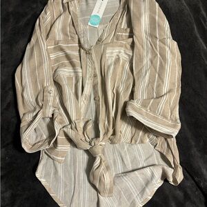 Striped Beige Blouse